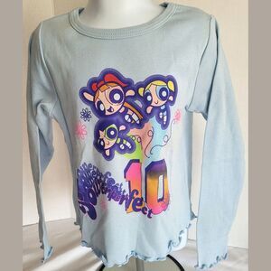 Vintage Powerpuff Girls Toddler T-shirt Size M 5/6 Baby Blue New Without Tags